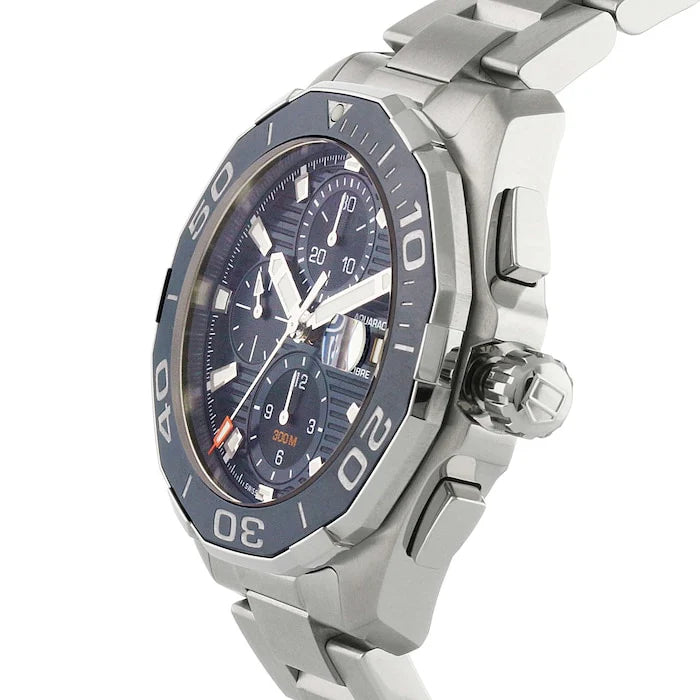 Tag Heuer Aquaracer Calibre 16 43mm Blue Dial Silver Steel Strap Watch- CAY211B.BA0927