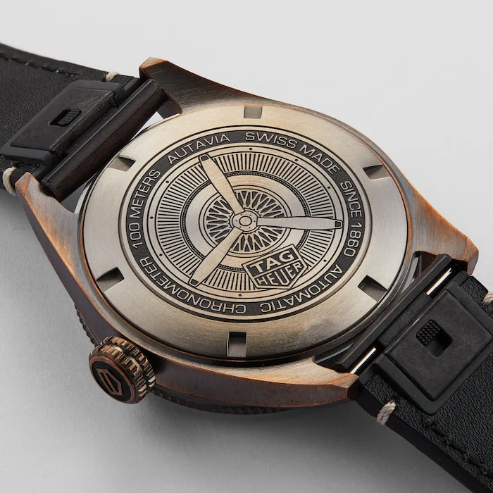 Tag Heuer Autavia Brown Dial Brown Leather Strap Watch - WBE5191.FC8276