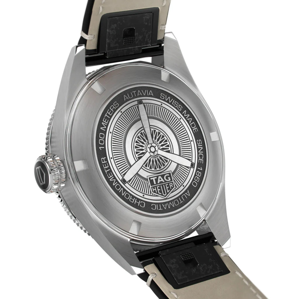 Tag Heuer Autavia Calibre 5 Automatic Blue Dial Brown Leather Strap Watch- WBE5116.FC8266