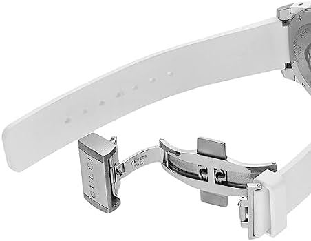 Gucci Dive Tiger White Dial White Rubber Strap Watch - YA136329