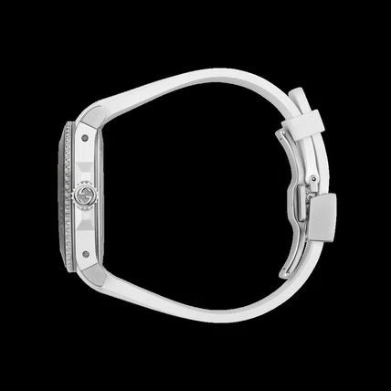 Gucci Dive Quartz White Dial White Rubber Strap Watch - YA136330