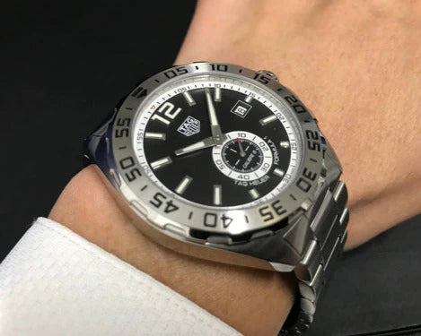 Tag Heuer Formula 1 Automatic Black Dial Silver Steel Strap Watch - WAZ2012.BA0842