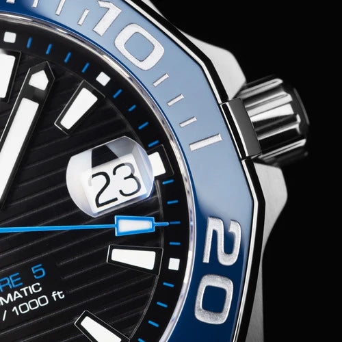 Tag Heuer Aquaracer Calibre 5 Automatic Black Dial Black Nylon Strap Watch- WAY211B.FC6363