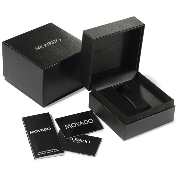 Movado Series 800 Black Dial Watch- 2600115