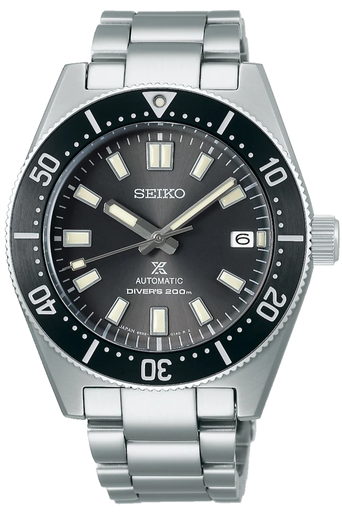 Seiko Prospex 1965 Modern Re Interpretation Automatic Black Dial Silver Steel Strap Watch- SPB143J1