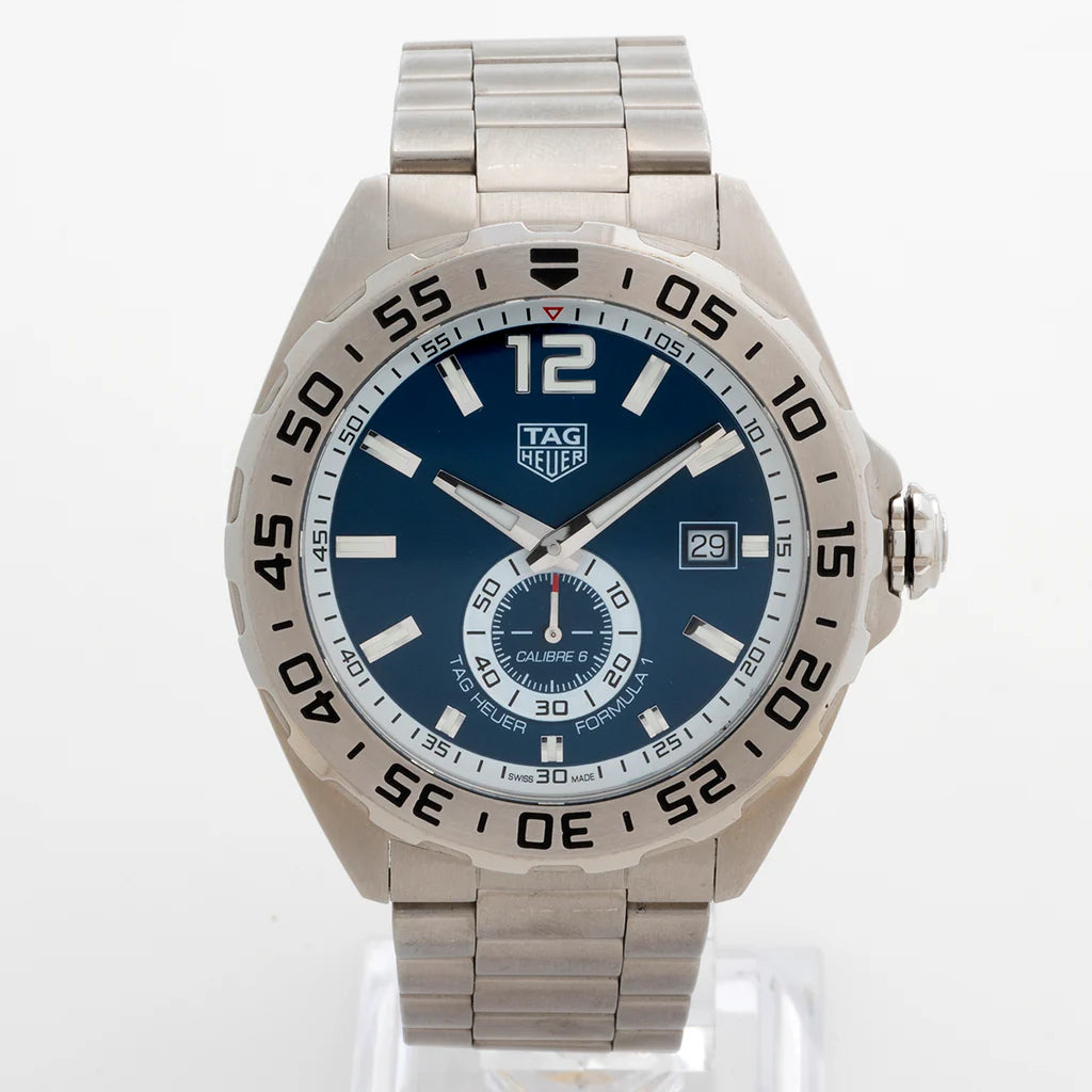 Tag Heuer Formula 1 Calibre 6 Automatic Blue Dial Silver Steel Strap Watch - WAZ2014.BA0842