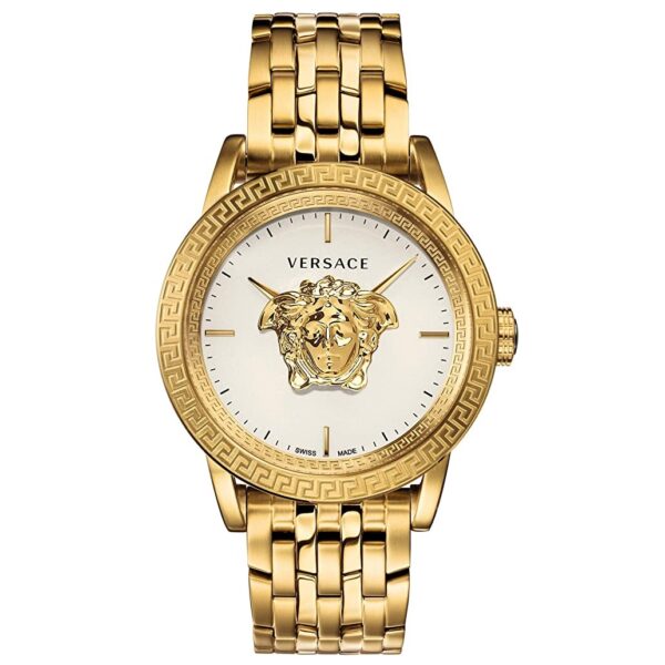 Versace Palazzo Empire White Dial Gold Steel Strap Watch- VERD00318