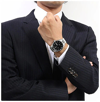 Tag Heuer Carrera Calibre 5 Automatic Black Dial Silver Steel Strap Watch - WAR201A.BA0723