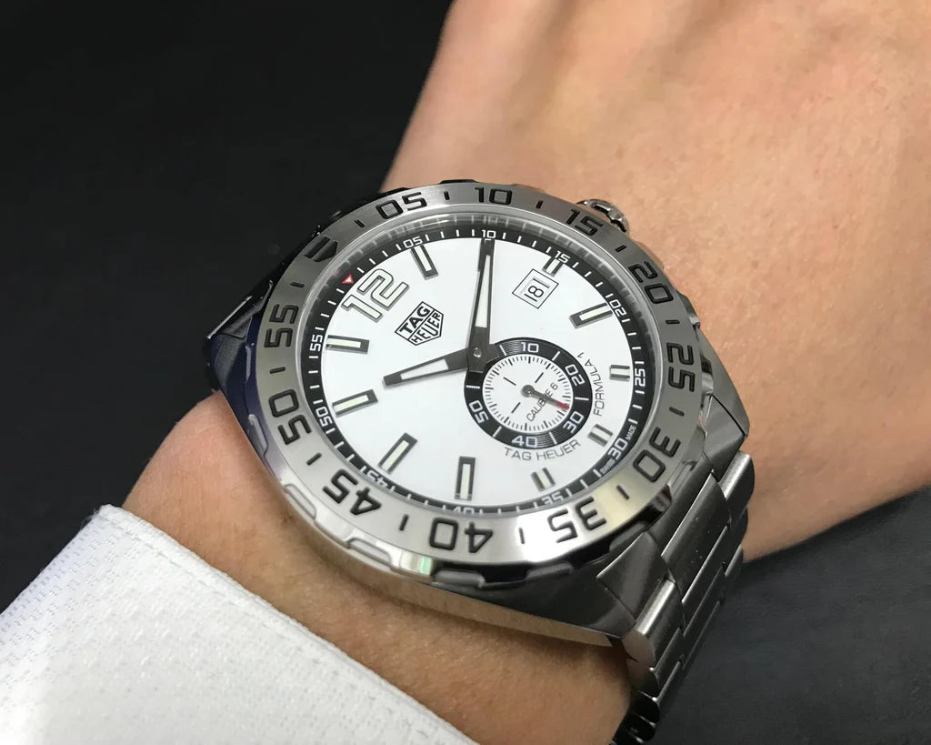 TAG Heuer Formula 1 Automatic White Dial Silver Strap Watch – WAZ2013.BA0842