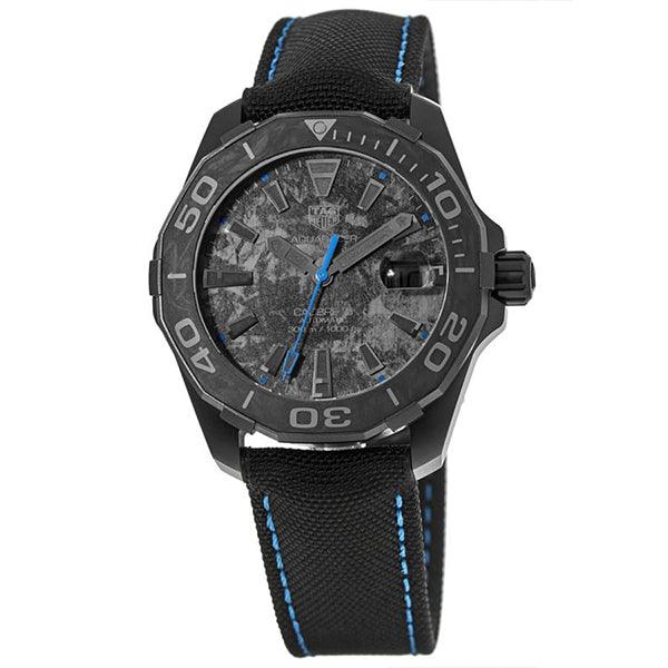 Tag Heuer Aquaracer Calibre 5 Black Nylon Strap Carbon Dial Watch- WBD218C.FC6447