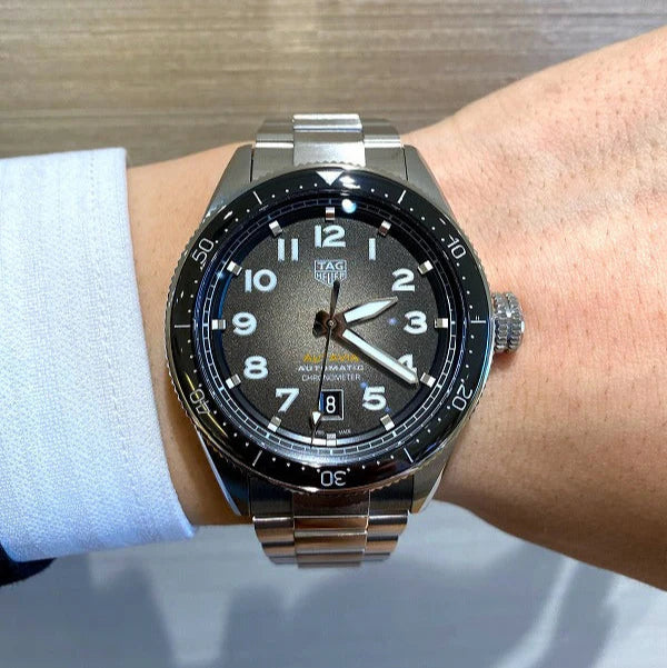 Tag Heuer Autavia Automatic Grey Dial Silver Steel Strap Watch- WBE5114.EB0173