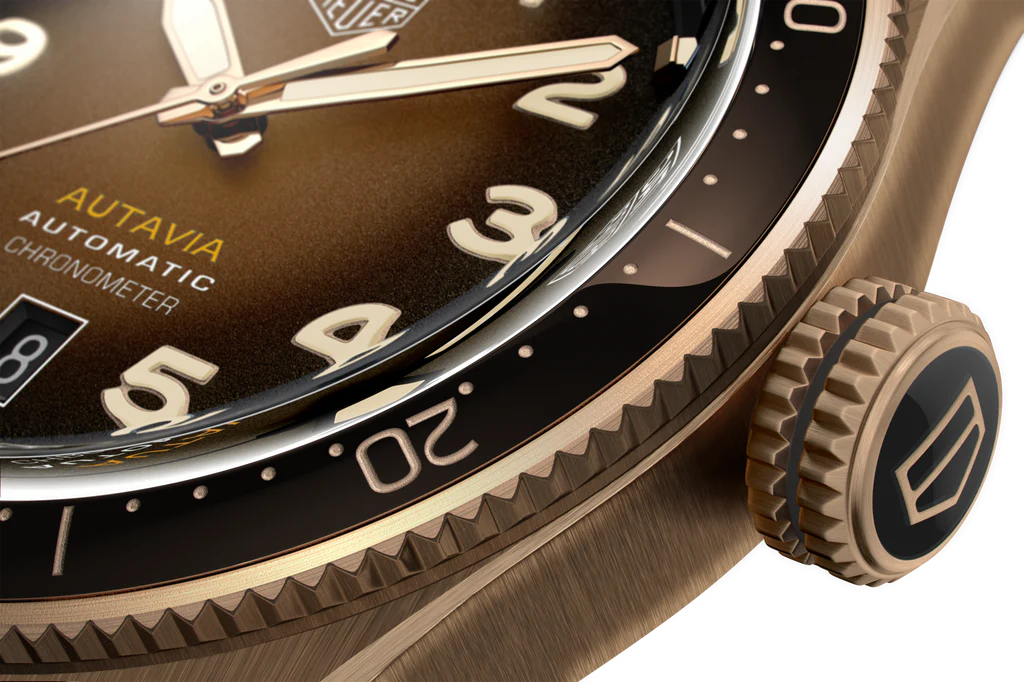 Tag Heuer Autavia Brown Dial Brown Leather Strap Watch - WBE5191.FC8276