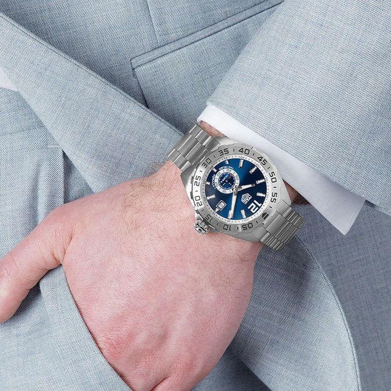 Tag Heuer Formula 1 Calibre 6 Automatic Blue Dial Silver Steel Strap Watch - WAZ2014.BA0842