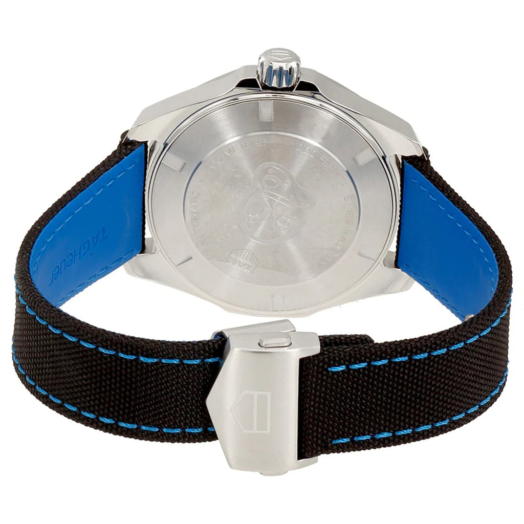 Tag Heuer Aquaracer Calibre 5 Automatic Black Dial Black Nylon Strap Watch- WAY201C.FC6395