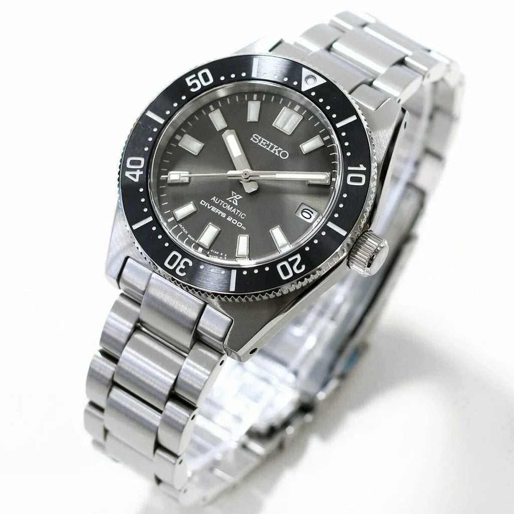 Seiko Prospex 1965 Modern Re Interpretation Automatic Black Dial Silver Steel Strap Watch- SPB143J1