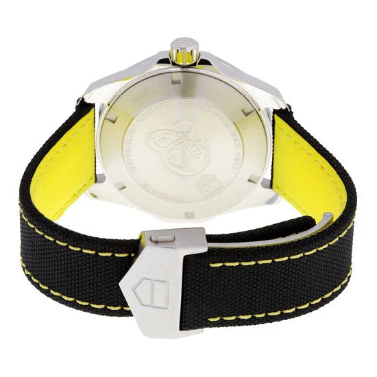 Tag Heuer Aquaracer Calibre 5 Automatic Black Dial Black Nylon Strap Watch- WAY211A.FC6362