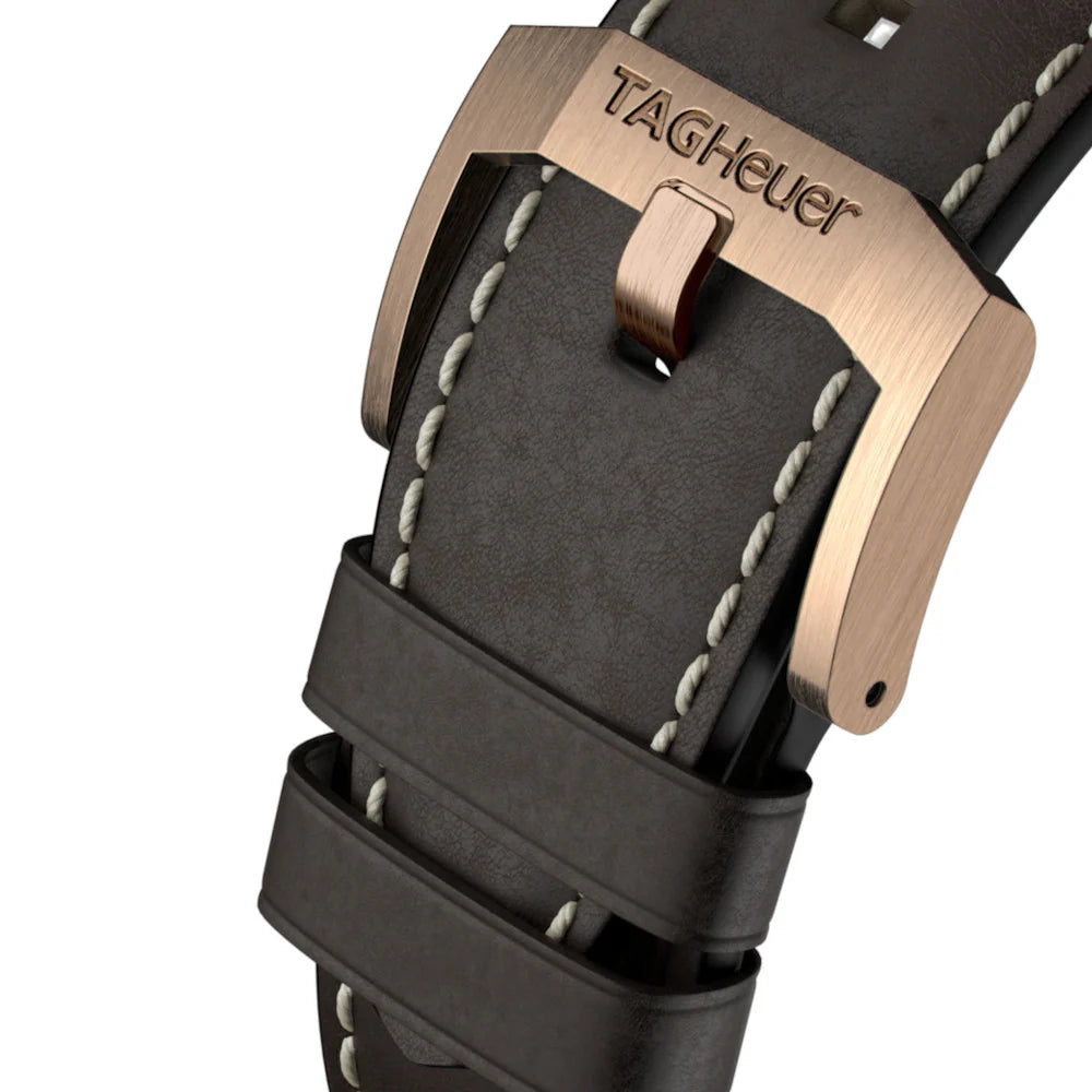 Tag Heuer Autavia Brown Dial Brown Leather Strap Watch - WBE5191.FC8276