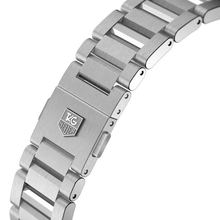 Tag Heuer Carrera Calibre 5 Automatic Black Dial Silver Steel Strap Watch- WAR201C.BA0723
