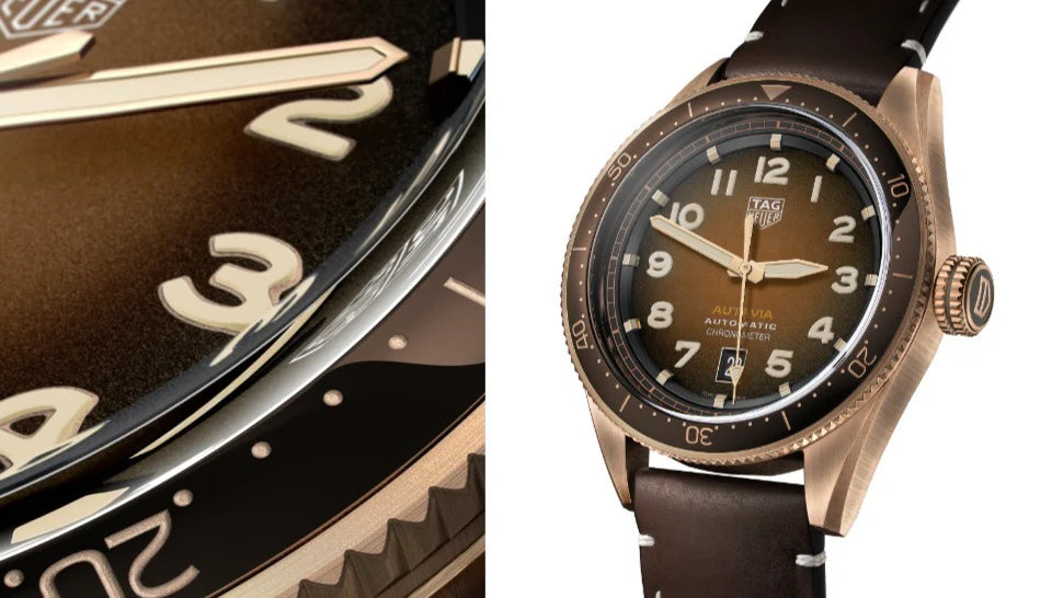 Tag Heuer Autavia Brown Dial Brown Leather Strap Watch - WBE5191.FC8276