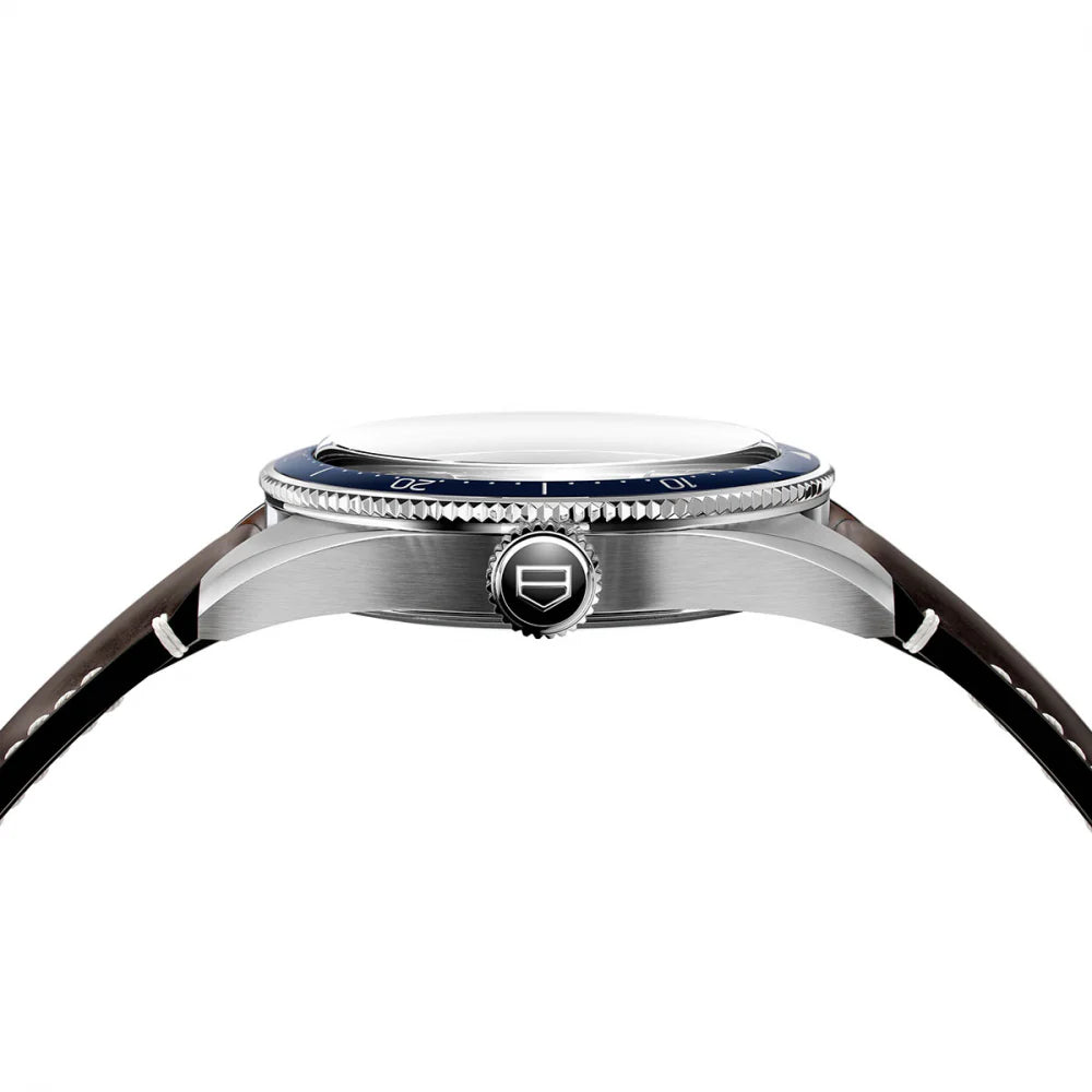 Tag Heuer Autavia Calibre 5 Automatic Blue Dial Brown Leather Strap Watch- WBE5116.FC8266