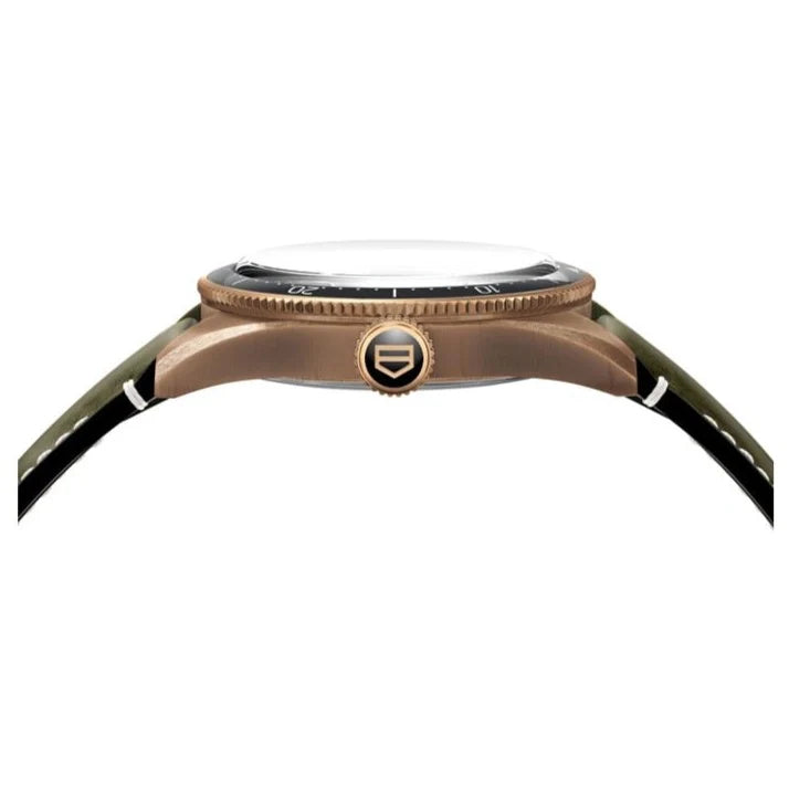 Tag Heuer Autavia Calibre 5 Automatic Olive Green Dial Green Leather Strap Watch - WBE5190.FC8268