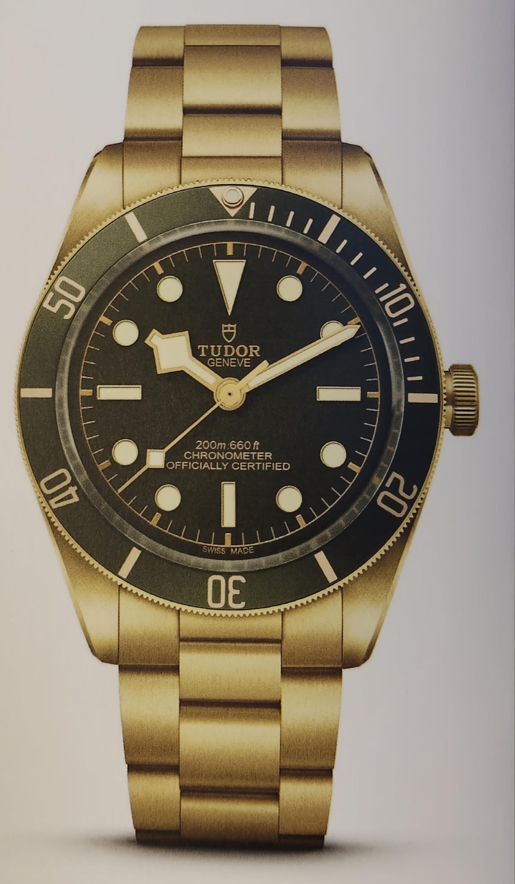 Tudor Black Bay 58 reference M79018V in yellow gold with black dial and bezel