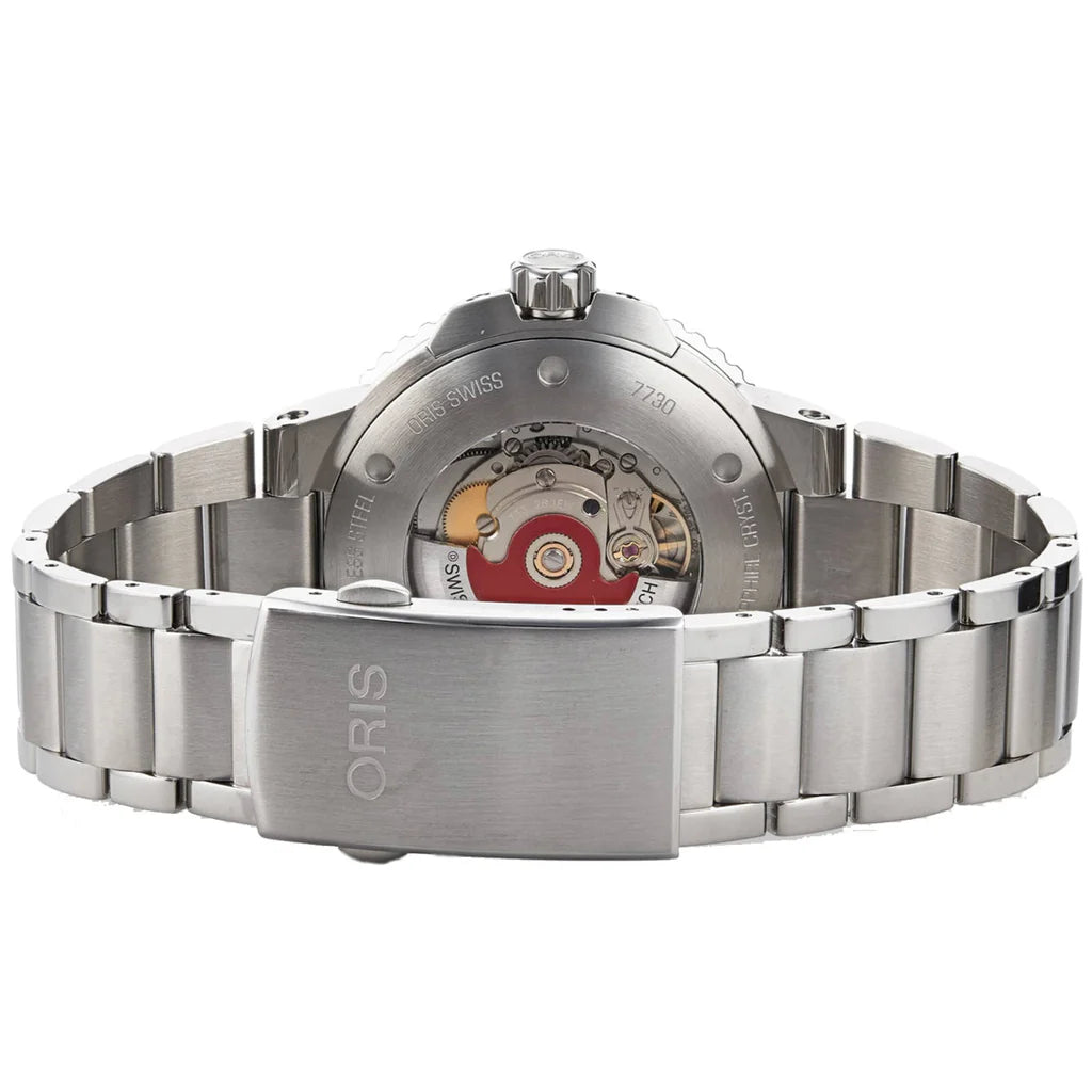 Oris Aquis Date Black Dial Silver Steel Strap 43.5MM Watch - 0173377304134-0782405PEB