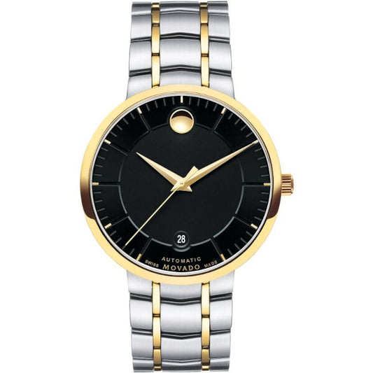 Movado 1881 Automatic Black Dial Two-Tone Watch – 606916