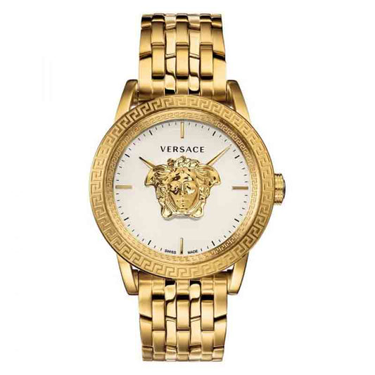 Versace Palazzo Empire White Dial Gold Steel Strap Watch- VERD00318