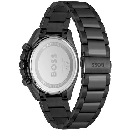 Hugo Boss Cloud Chronograph Black Dial Black Steel Strap Watch - 1514016