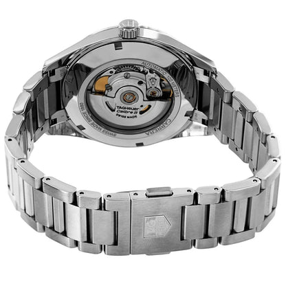 Tag Heuer Carrera Calibre 5 White Dial Silver Steel Strap Watch- WAR201D.BA0723