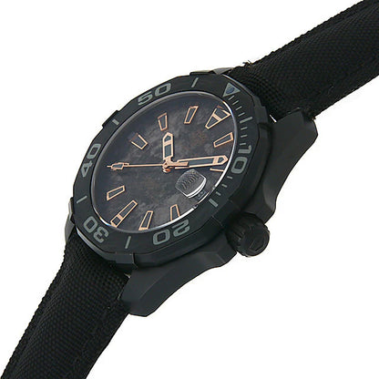 Tag Heuer Aquaracer Calibre 5 Black NATO Strap Carbon Dial Watch- WBD218A.FC6445