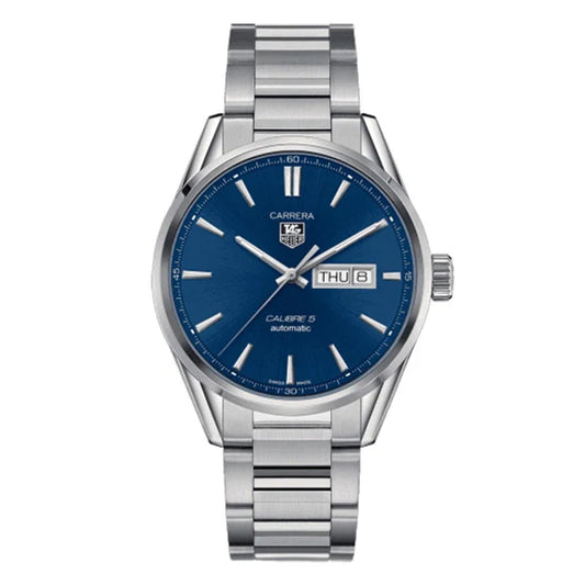 Tag Heuer Carrera Automatic Blue Dial Silver Steel Strap Watch- WAR201E.BA0723