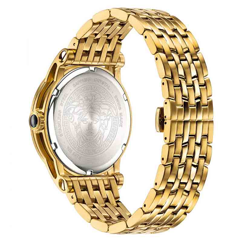 Versace Palazzo Empire White Dial Gold Steel Strap Watch- VERD00318