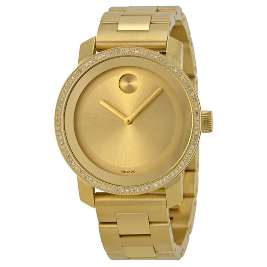 Movado Bold Diamond Gold Dial Watch –3600150