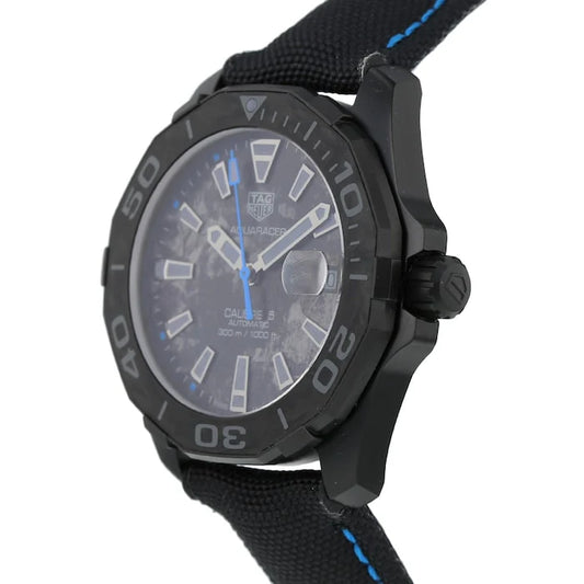 Tag Heuer Aquaracer Calibre 5 Black Nylon Strap Carbon Dial Watch- WBD218C.FC6447