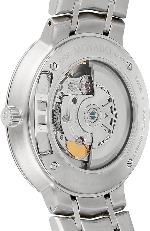 Movado 1881 Automatic Silver Dial Silver Steel Strap Watch- 606915