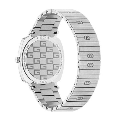 Gucci Grip Quartz Silver Dial Silver Steel Strap Watch - YA157401