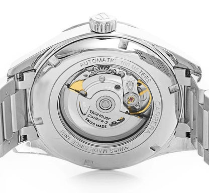 Tag Heuer Carrera Calibre 5 White Dial Silver Steel Strap Watch- WAR201D.BA0723