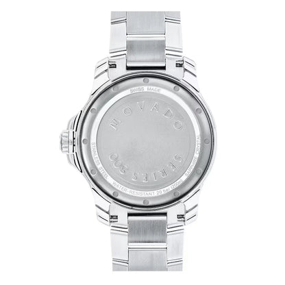 Movado Series 800 Green Dial Silver Steel Strap Watch- 2600136