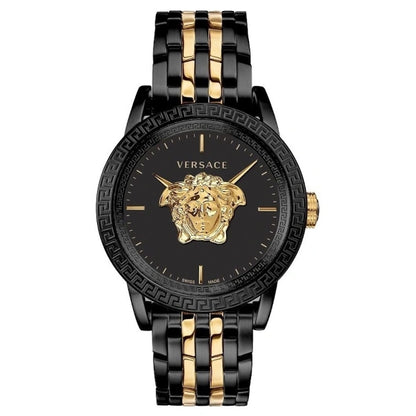 Versace Palazzo Empire Black Dial Two Tone Steel Strap Watch- VERD01119