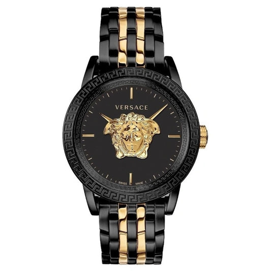 Versace Palazzo Empire Black Dial Two Tone Steel Strap Watch- VERD01119