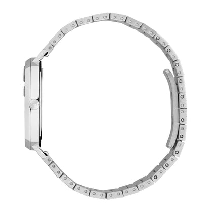 Gucci Grip Quartz Silver Dial Silver Steel Strap Watch - YA157401