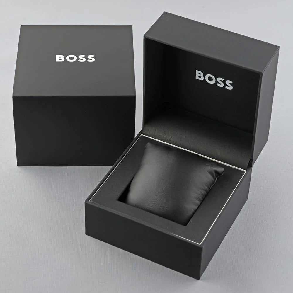 Hugo Boss Troper Chronograph Black Dial Brown Leather Strap Watch - 1514100