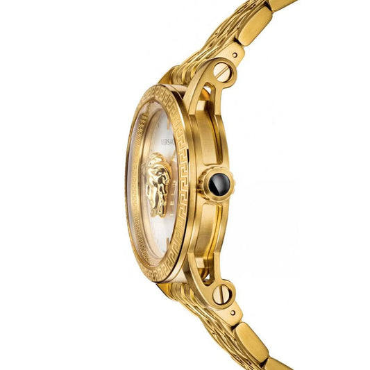 Versace Palazzo Empire White Dial Gold Steel Strap Watch- VERD00318