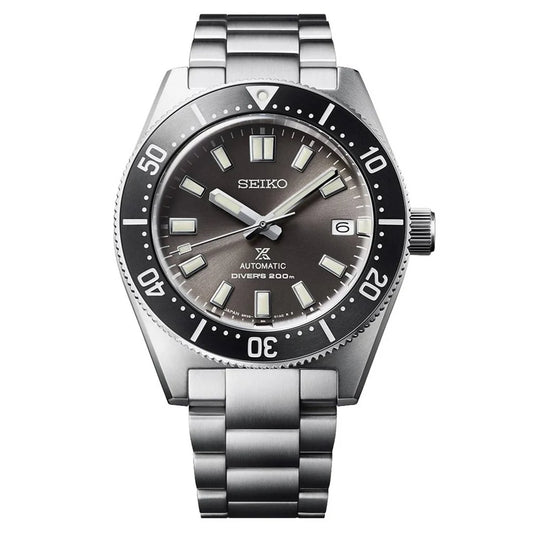 Seiko Prospex 1965 Modern Re Interpretation Automatic Black Dial Silver Steel Strap Watch- SPB143J1