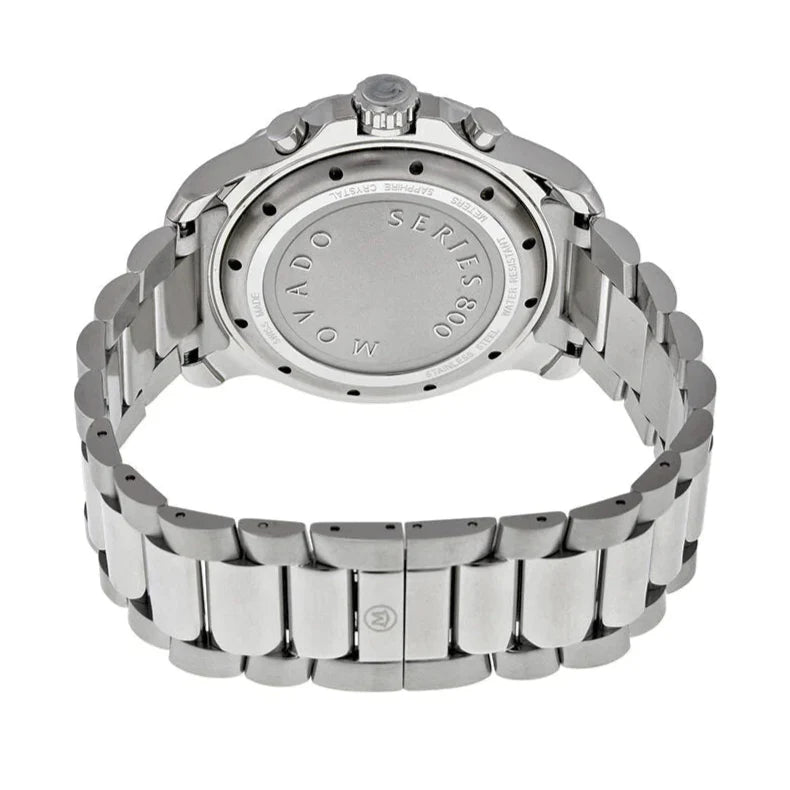 Movado Series 800 Chronograph Silver Dial Silver Steel Strap Watch- 2600111