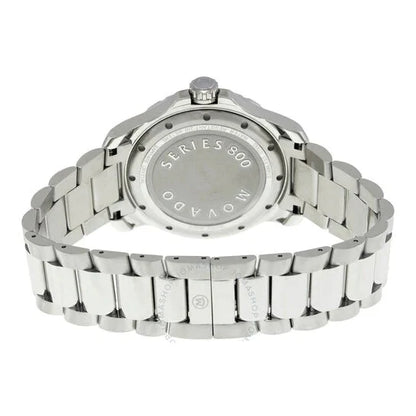 Movado Series 800 Green Dial Silver Steel Strap Watch- 2600136