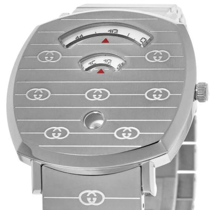 Gucci Grip Quartz Silver Dial Silver Steel Strap Watch - YA157401