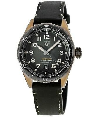 Tag Heuer Autavia Calibre 5 Automatic Olive Green Dial Green Leather Strap Watch - WBE5190.FC8268